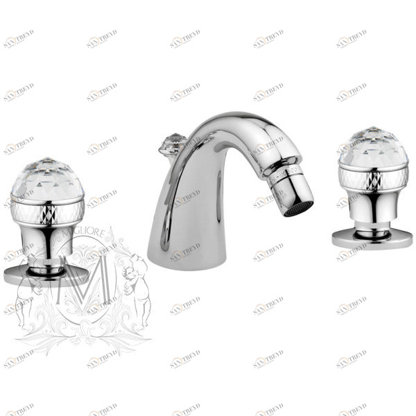 Смеситель MIGLIORE Axo Swarovski ML.AXO-625F.СR для биде - хром, на 3 отверстия ML.AXO-625F.CR