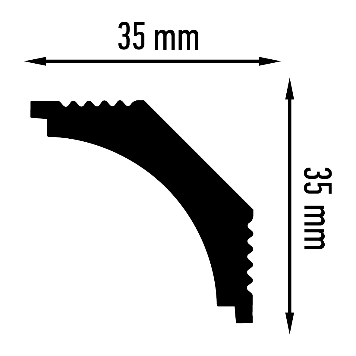 Плинтус потолочный Плинтэкс N 35/35 (110 шт) STSR-2088 - Вид №1