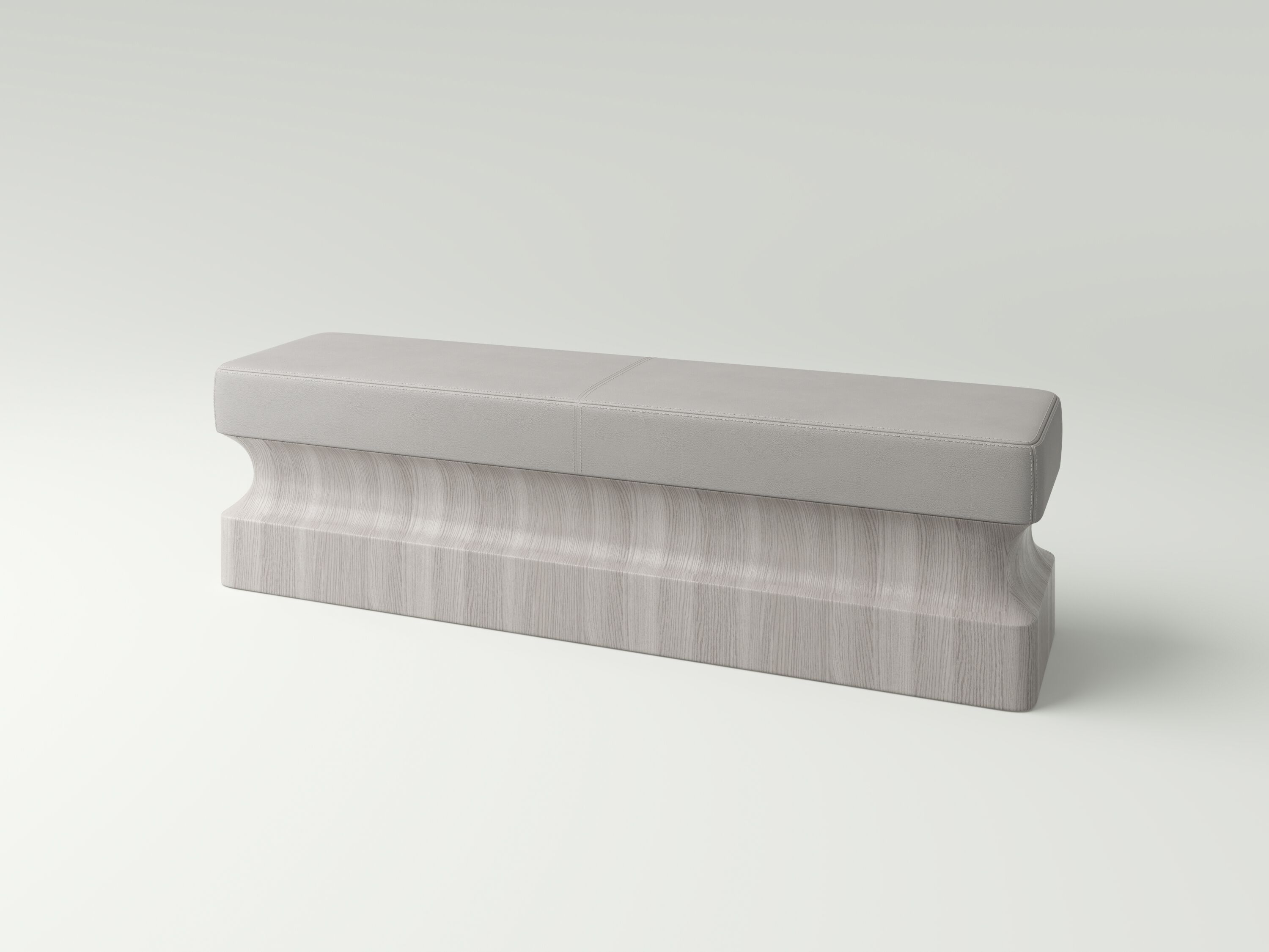 Скамейка из дуба и кожи NITZAN HOME TRISTIAN ARCH-00025802