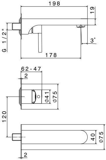 newform Смеситель для умывальника, однорычажный Ergo 65828e - Вид №2