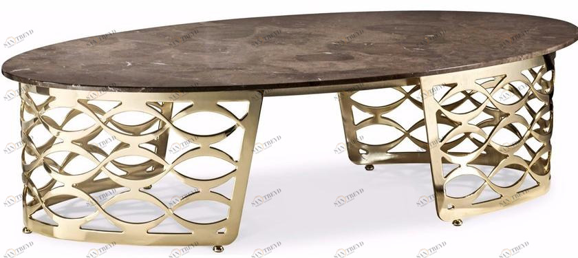 Cantori Овальный мраморный журнальный столик для гостиной Isidoro sun-id-1394206