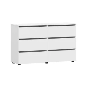 91824382 Комод Нонтон Грейс 6 ящиков 120.10x36.80x73.90 см ЛДСП цвет белый STLM-1356753