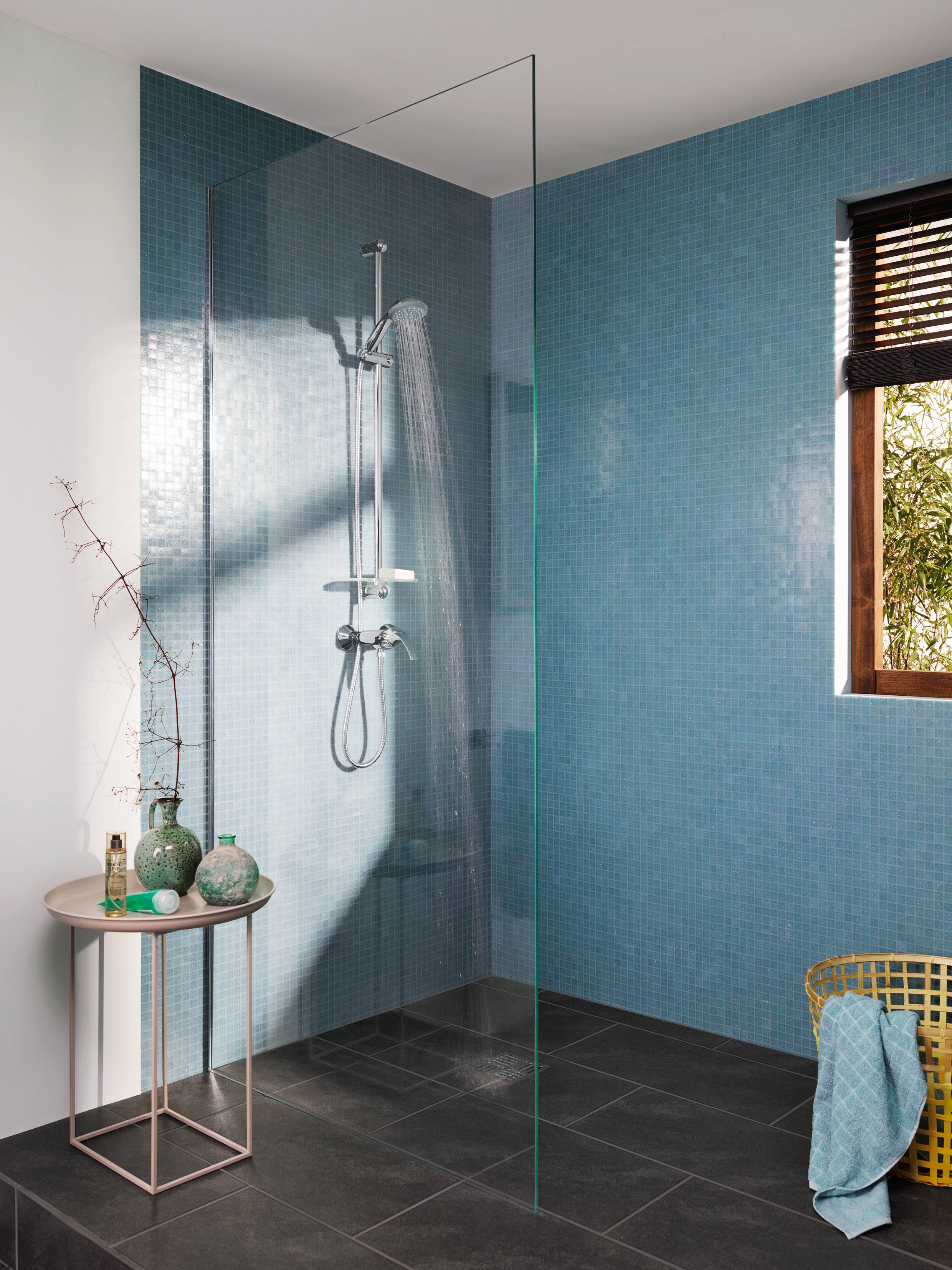 27600000 Душевой гарнитур с полочкой Grohe хром  - Вид №5