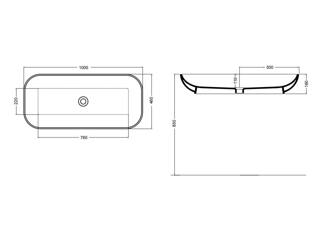 Керамическая раковина с одной столешницей Axa Prisma Sink Bowl Normal ARCH-00049578 - Вид №8