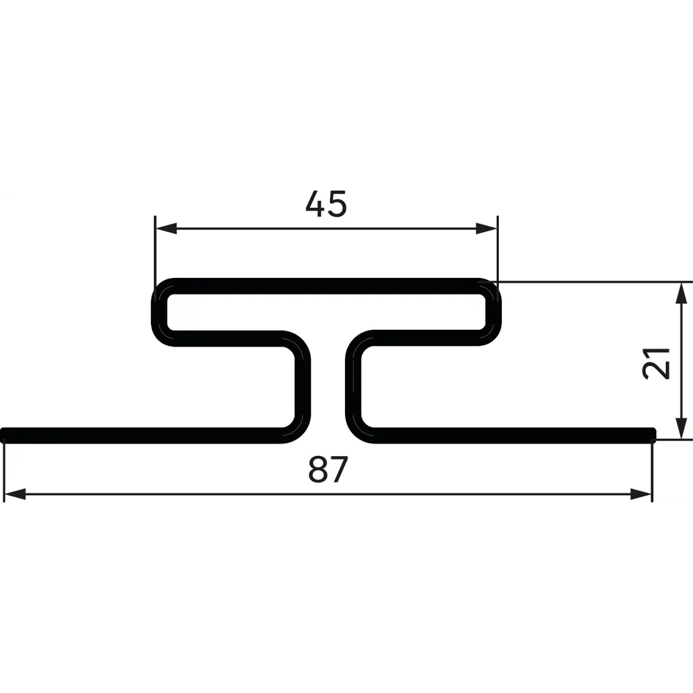 H-профиль для фасадных панелей MONLID цвет белый 3 м STLM-2032891 - Вид №1