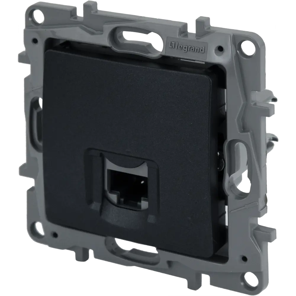 Компьютерная розетка Legrand Etika RJ45 Cat 5e антрацит 82496848 STLM-0028739 - Вид №1