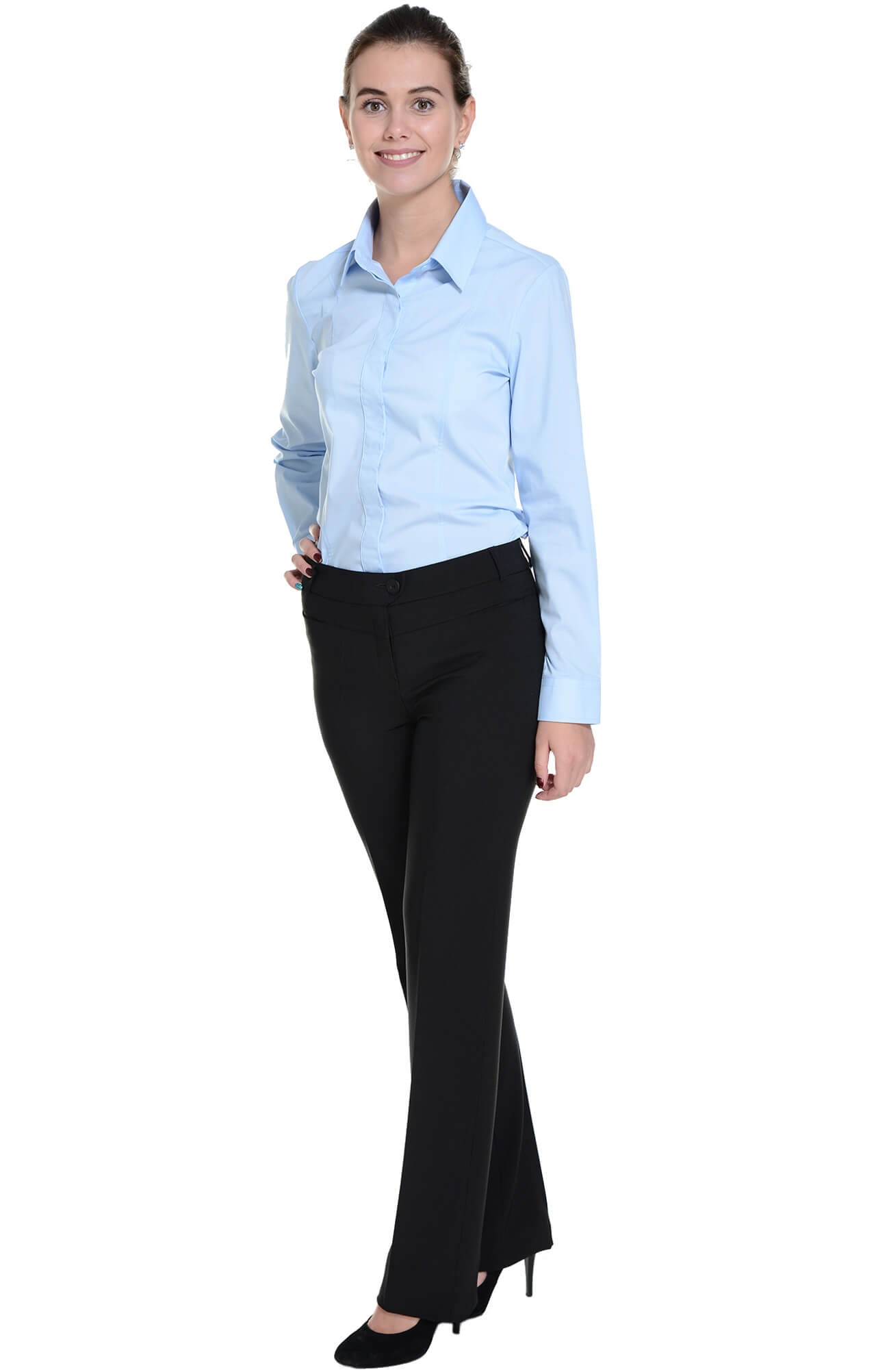 62508 Рубашка женская  sky blue El-Risto  Корпоративная одежда  размер 50 (XXL)  - Вид №4