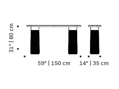 Прямоугольная консоль из мрамора Estremoz Mambo Unlimited Ideas Poppy ARCH-00108519 - Вид №5
