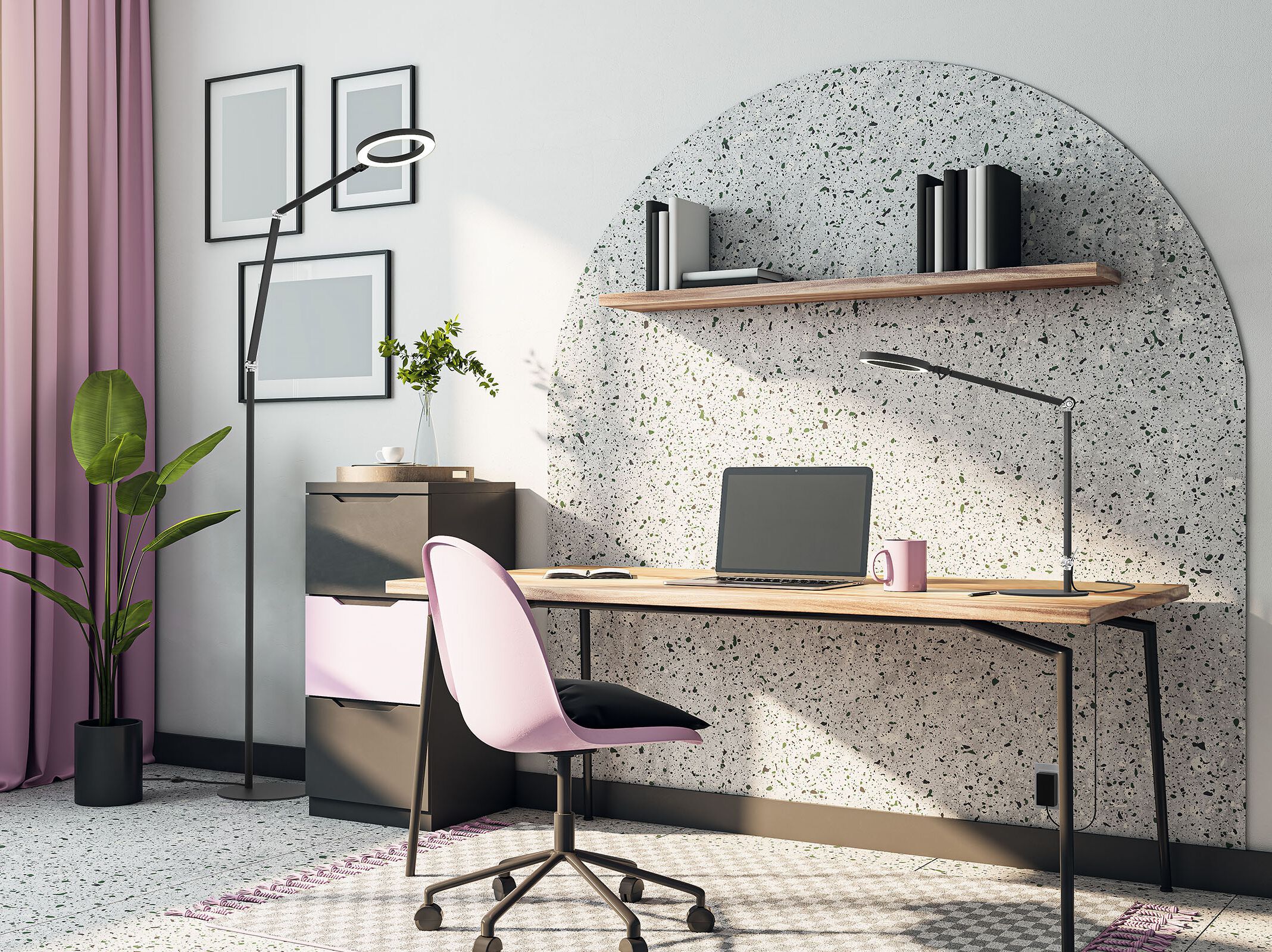 Светодиодный торшер с гибкой рукояткой Valaisin Grönlund HALO FLOOR LAMP ARCH-00023017 - Вид №1