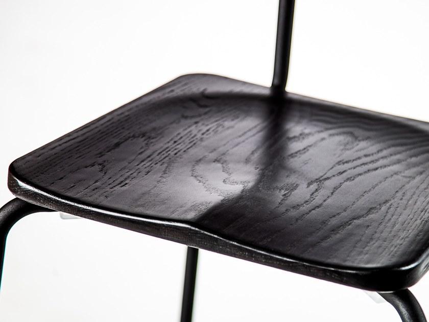 Liqui Contracts Штабелируемый лакированный барный стул из стали и дерева Milne sun-id-1356364 - Вид №4