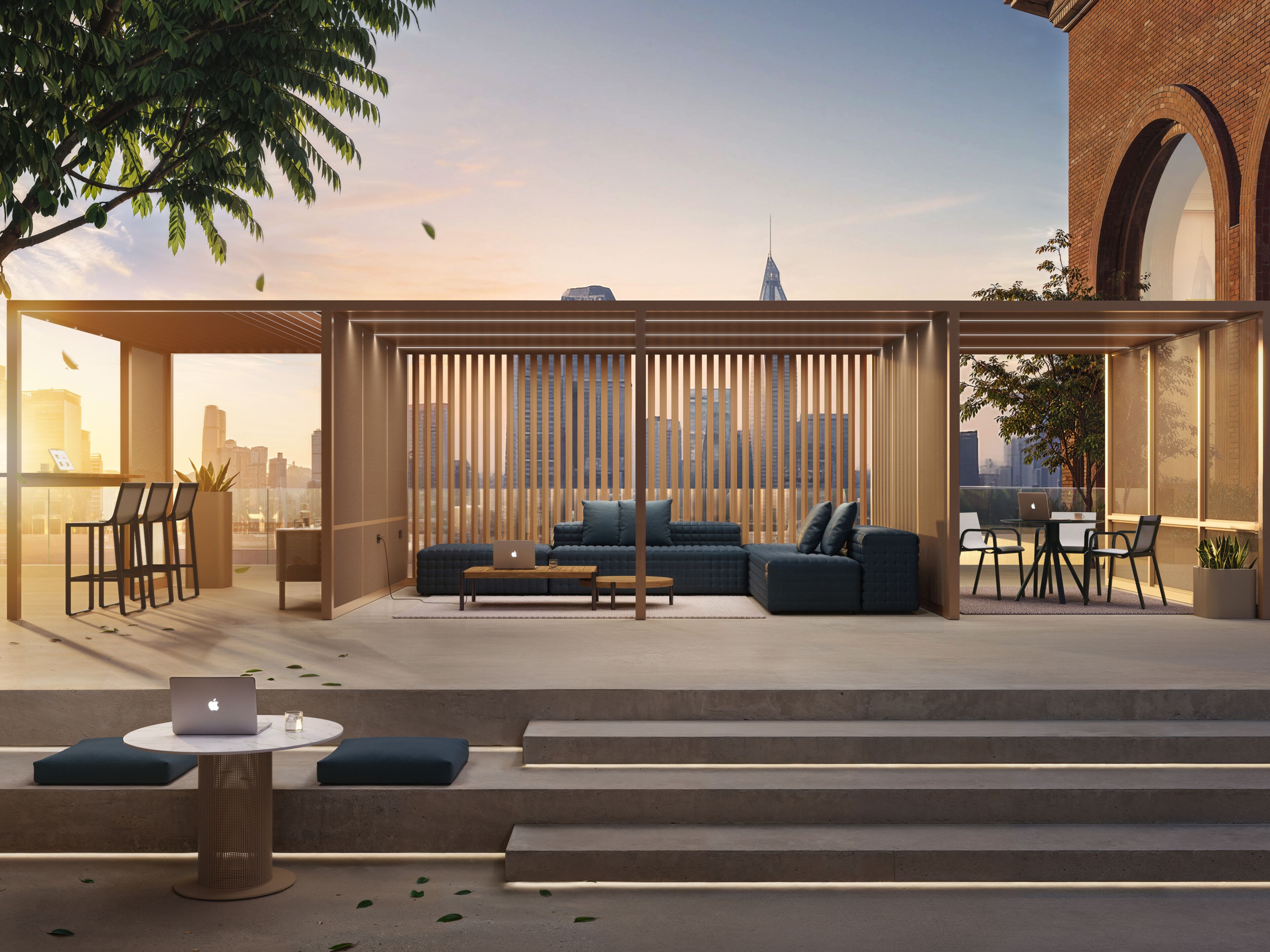 Пергола из алюминия и дерева GANDIABLASCO FLEX ARCH-00069692