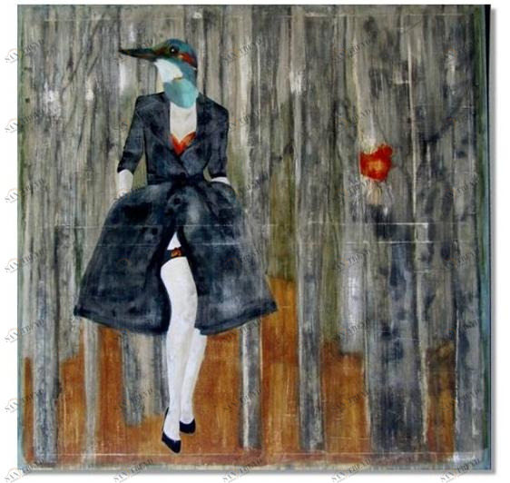 ICI ET LÀ Смешанная техника на холсте K. fabrizzi Kf08