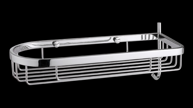 GH152 Мыльница для душевой кабины, подвесная, сетчатая с крючком, латунная bagno&associati Complementi Bagno & Associati