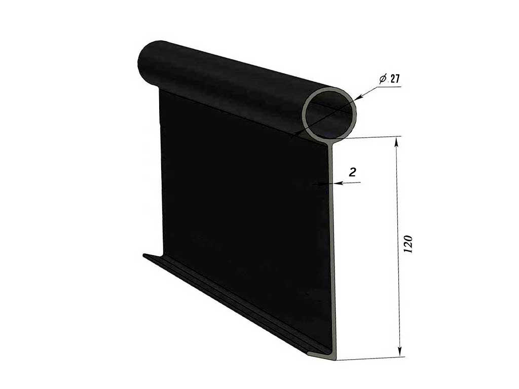 Садовый бордюр "Канта PRO", чёрный ГеоПластБорд GPBST-57 - Вид №1