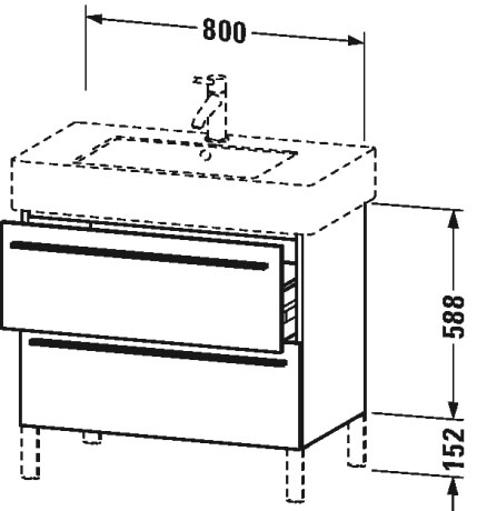 XL654301414 Тумбочка напольная X-Large #XL6543 800 x 470 мм Терра, декор Duravit - Вид №1