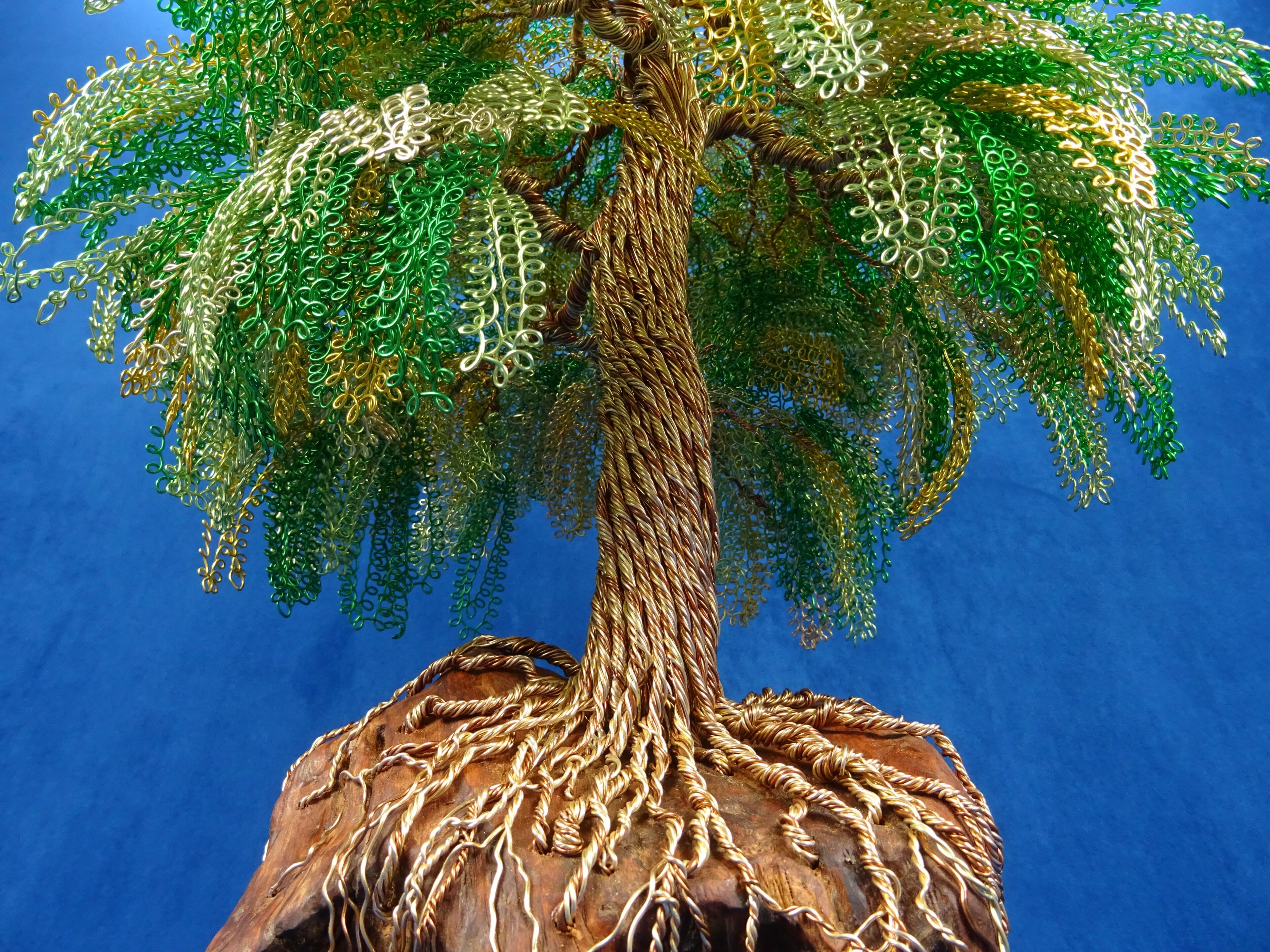 Скульптура из алюминия и оливкового дерева Mosche Bianche Zen Bonsai ARCH-00101351 - Вид №2