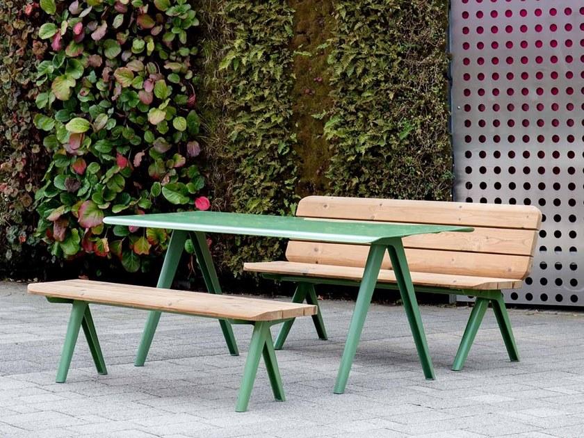 VESTRE Скамья из стали и дерева со спинкой Nunu sun-id-1460879 - Вид №2