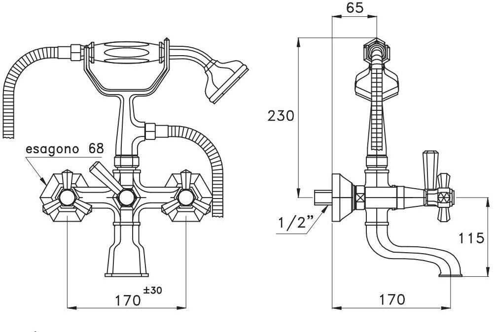 RUBINETTERIE STELLA Душевая кабина группа Eccelsa 3274/306 - Вид №1