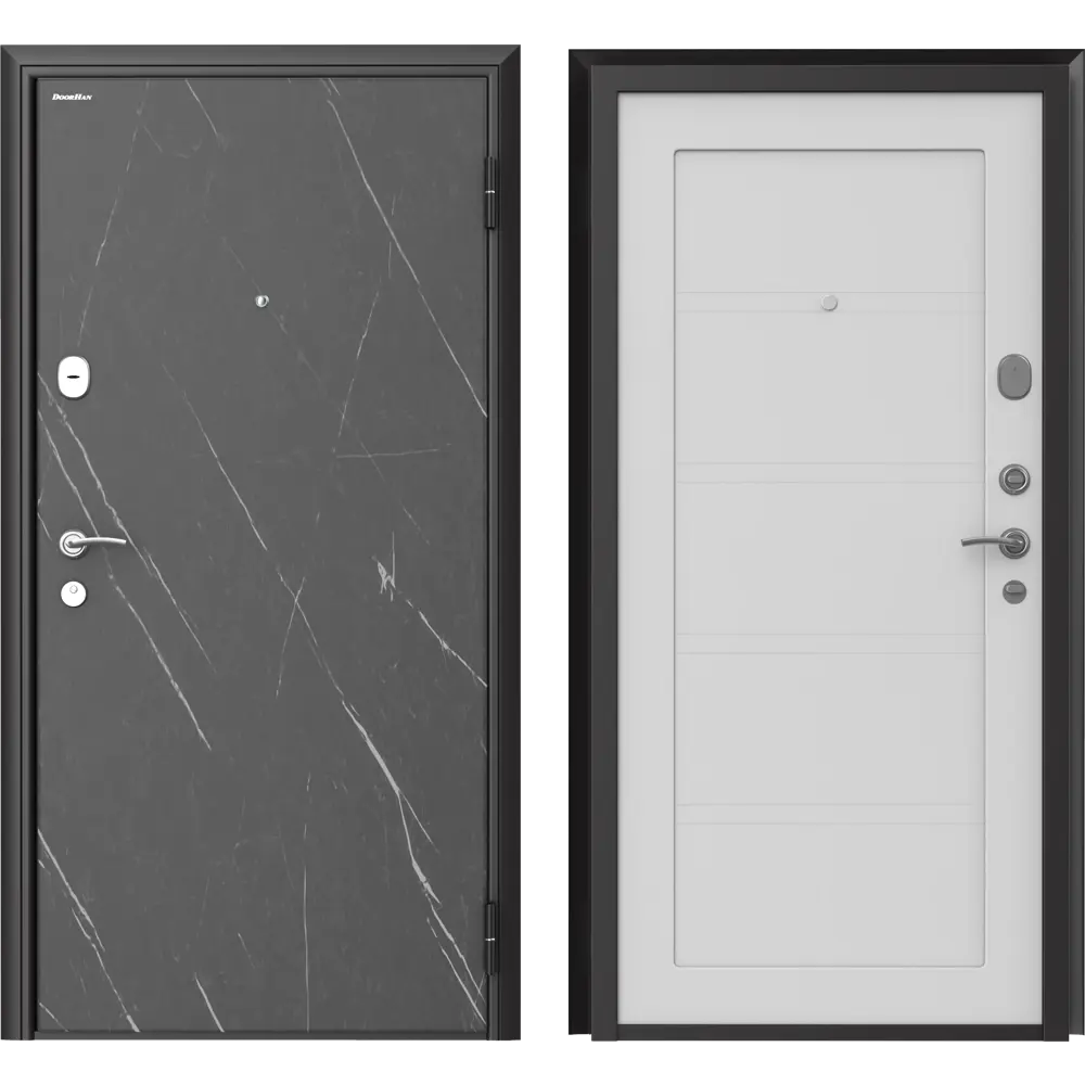 Дверь входная металлическая Премиум New 88x205 см правая серый силк маус DOORHAN STLM-2051379
