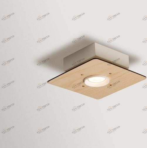 Milan Iluminacion Квадратный потолочный точечный светильник ясень  6707 