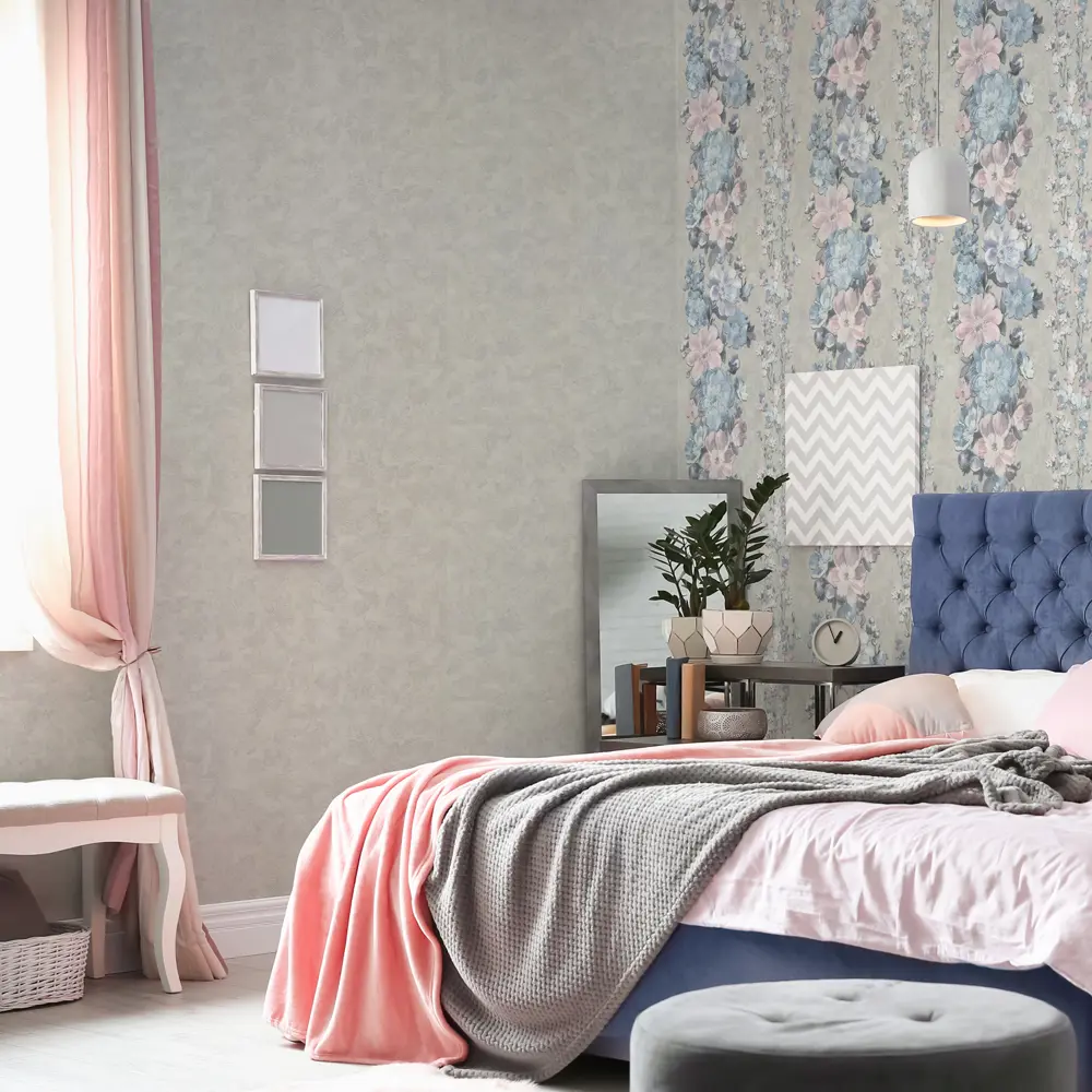 Обои флизелиновые Wall Decor Клэр серые 1.06 м 75074-46 STLM-2193056 - Вид №3