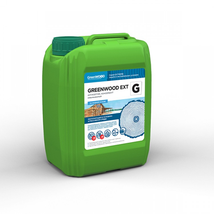 GWE-GS/05 GreenLAB GREENWOOD EXT G Готовый раствор 1:10, 5 л, АНТИСЕПТИК, КОНСЕРВАНТ невымываемый 