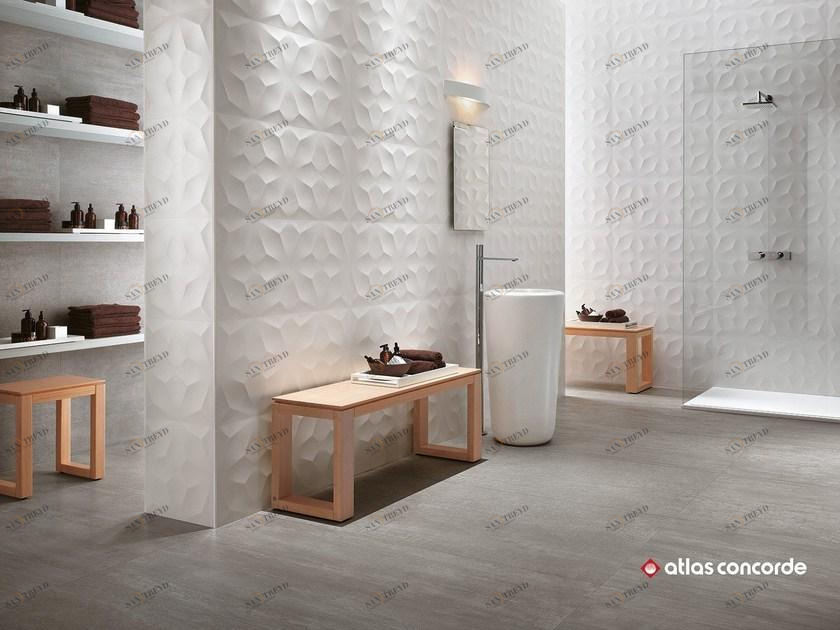 Atlas Concorde Объемная белая плитка для стен 3d wall design sun-id-1369333