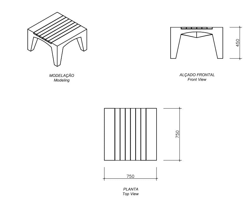 Бетонное наружное сиденье amop Lord ARCH-00017075