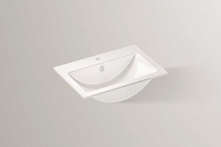 2202000400 Встраиваемая раковина, eb.r585h, белая, для простого ухода Alape серия R 