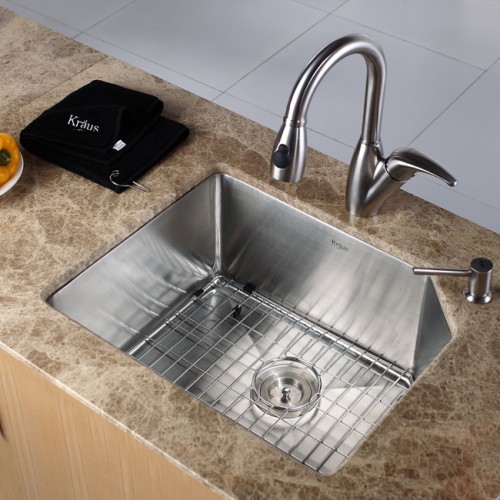KHU121-23-KPF2121-KSD33BN Накладная раковина на столешницу  прямоугольная Krausru 