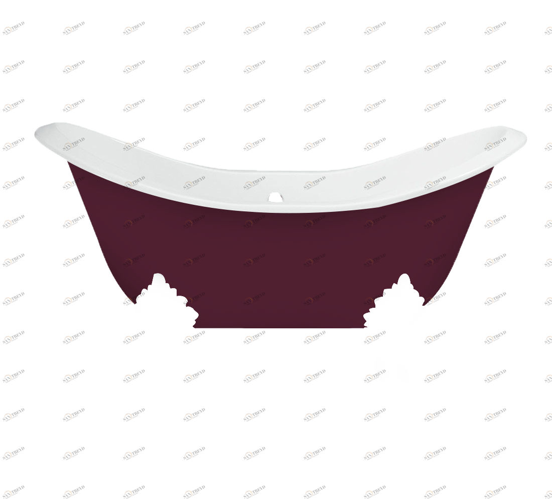Gentry Home Bexley Cast iron bathtubs with feet Ral 4004 GH100913 