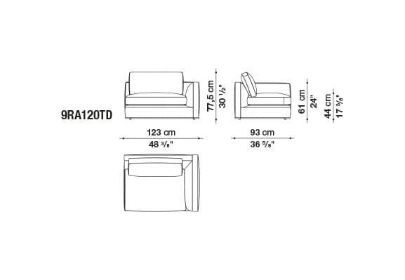 Ткань диван B&B Italia Ричард ARCH-00082196 - Вид №6