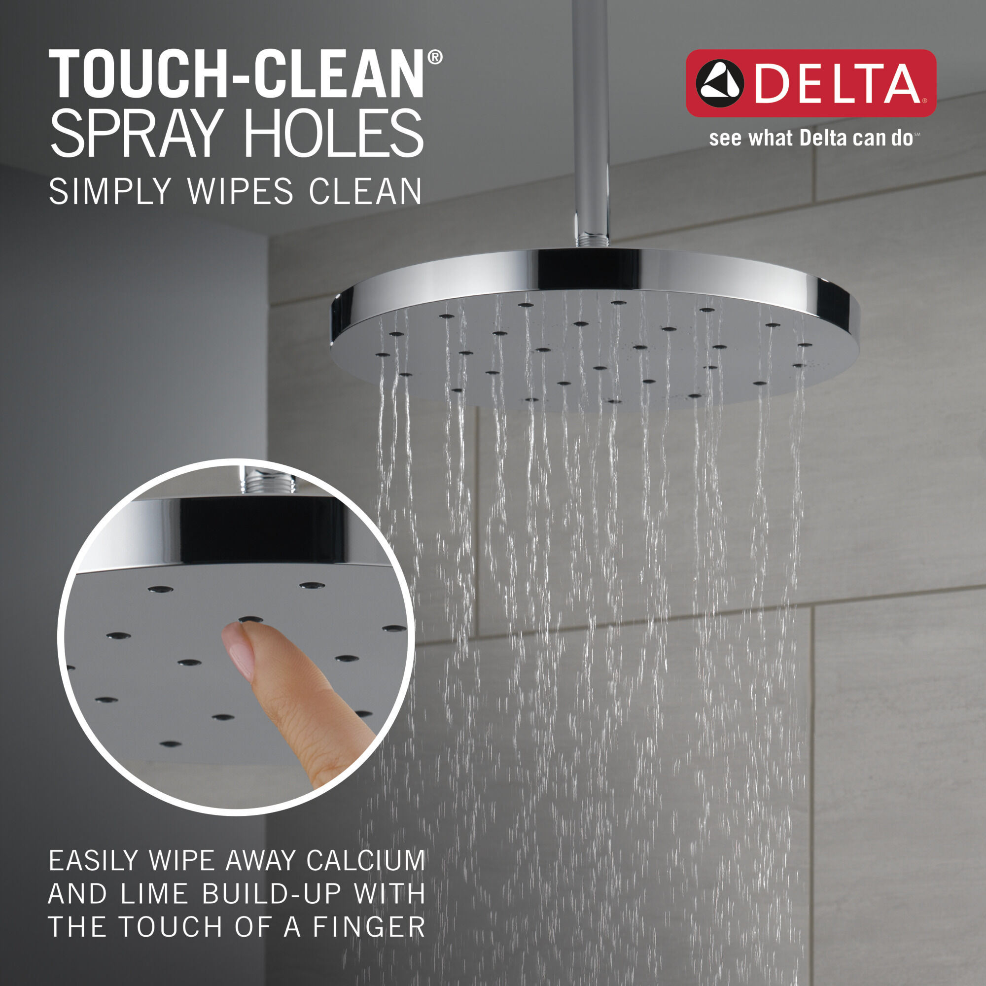 52160-SS H2Okinetic® одинарная душевая лейка с UltraSoak ™ Delta Faucet Universal Showering Нержавеющая сталь  - Вид №3