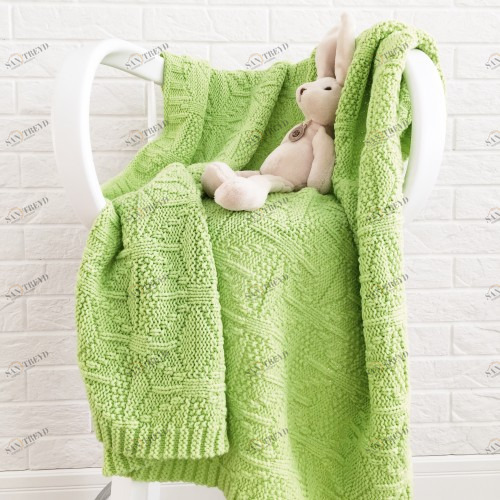 Плед MARLY salat APERO ВЯЗАНЫЕ, ОДНОТОННЫЕ 010321 Зеленый 