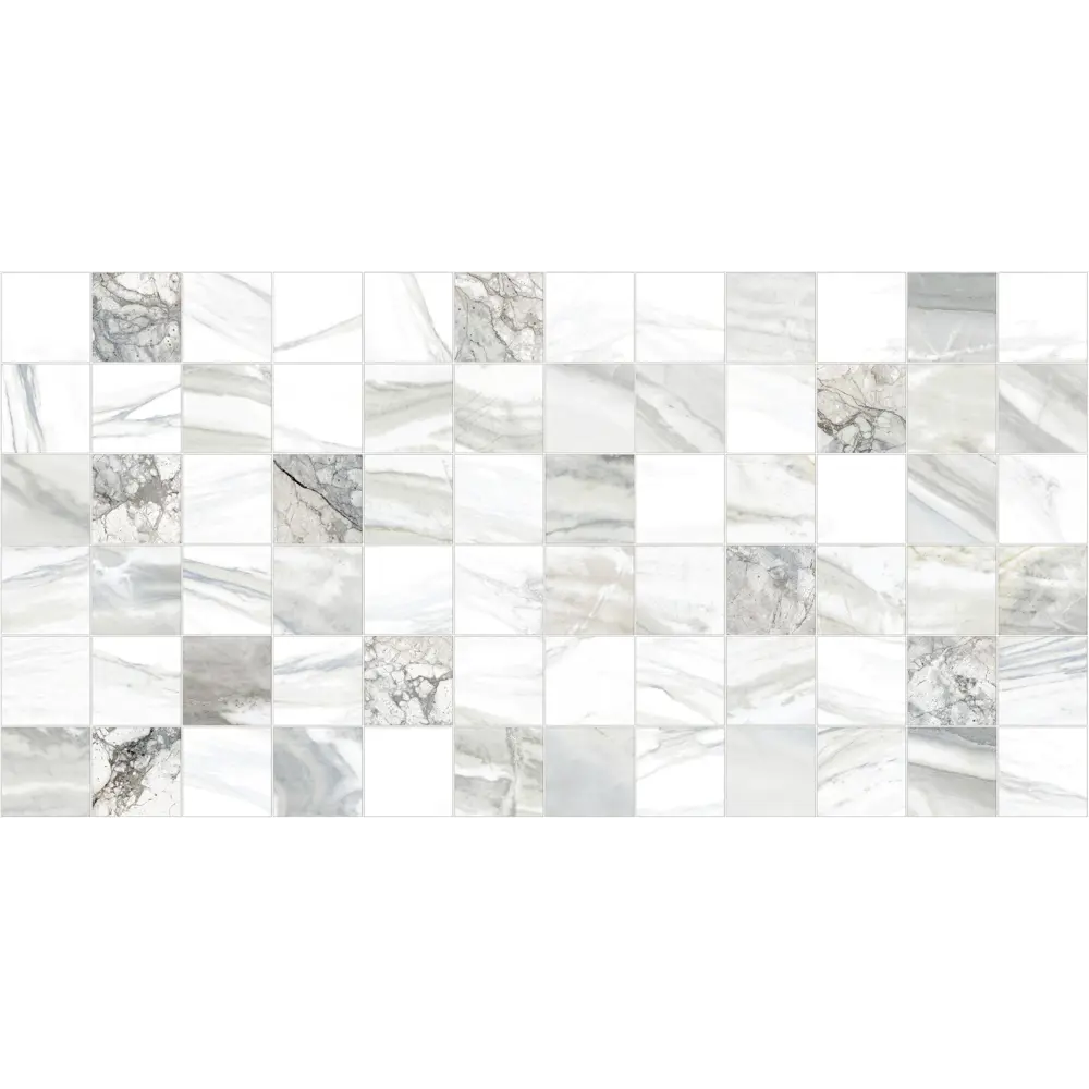 Плитка настенная Alma Ceramica Mercury 24.9x50 см 1.1205 м² цвет серый STLM-2053180