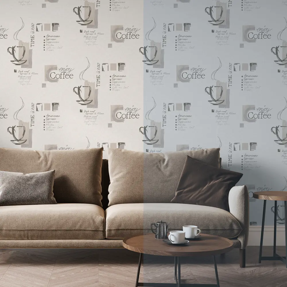 Обои флизелиновые Wallsecret Caffe бежевые 1.06 м 168472-13 STLM-2209864 - Вид №5