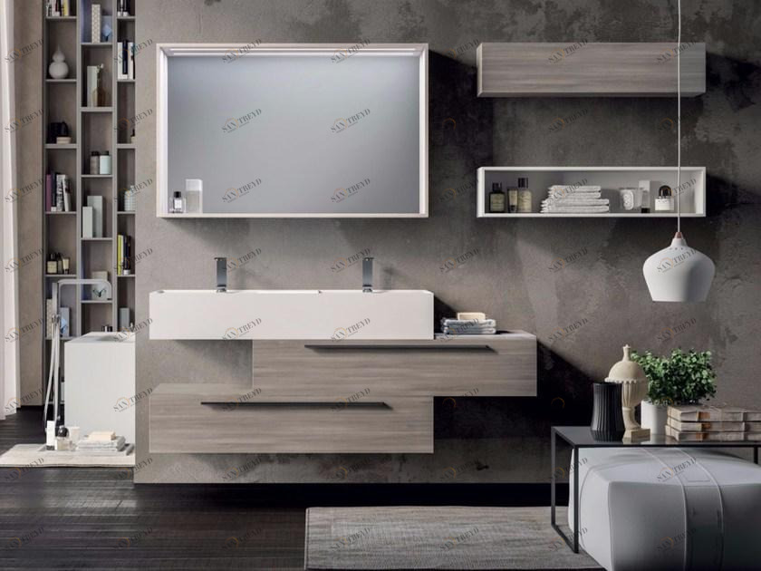 LASA IDEA Тумба под умывальник с зеркалом Syn sun-id-1447685