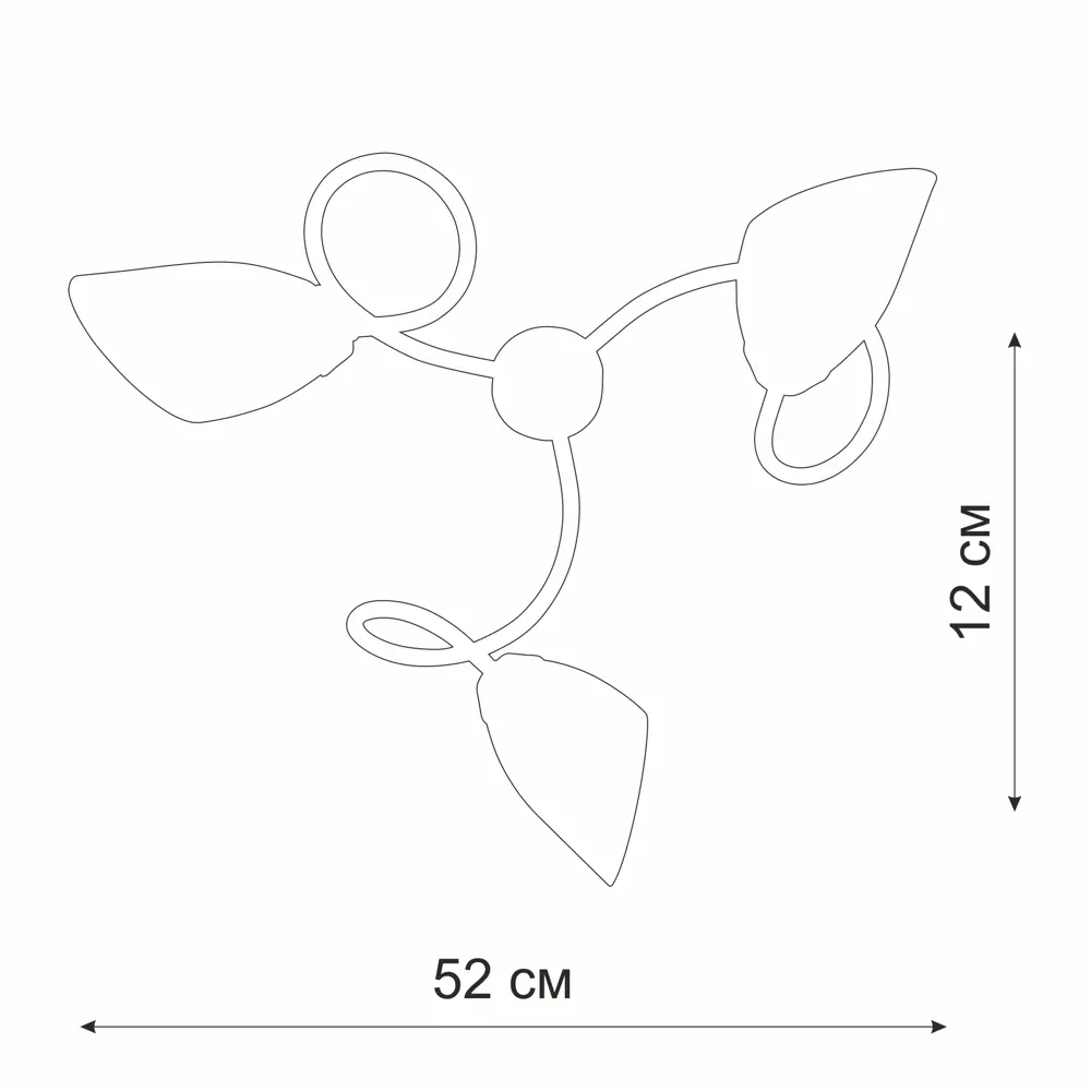 Люстра потолочная Vitaluce Кэтти 3 лампы 9м² Е14 цвет белый глянцевая STLM-2013569 - Вид №9