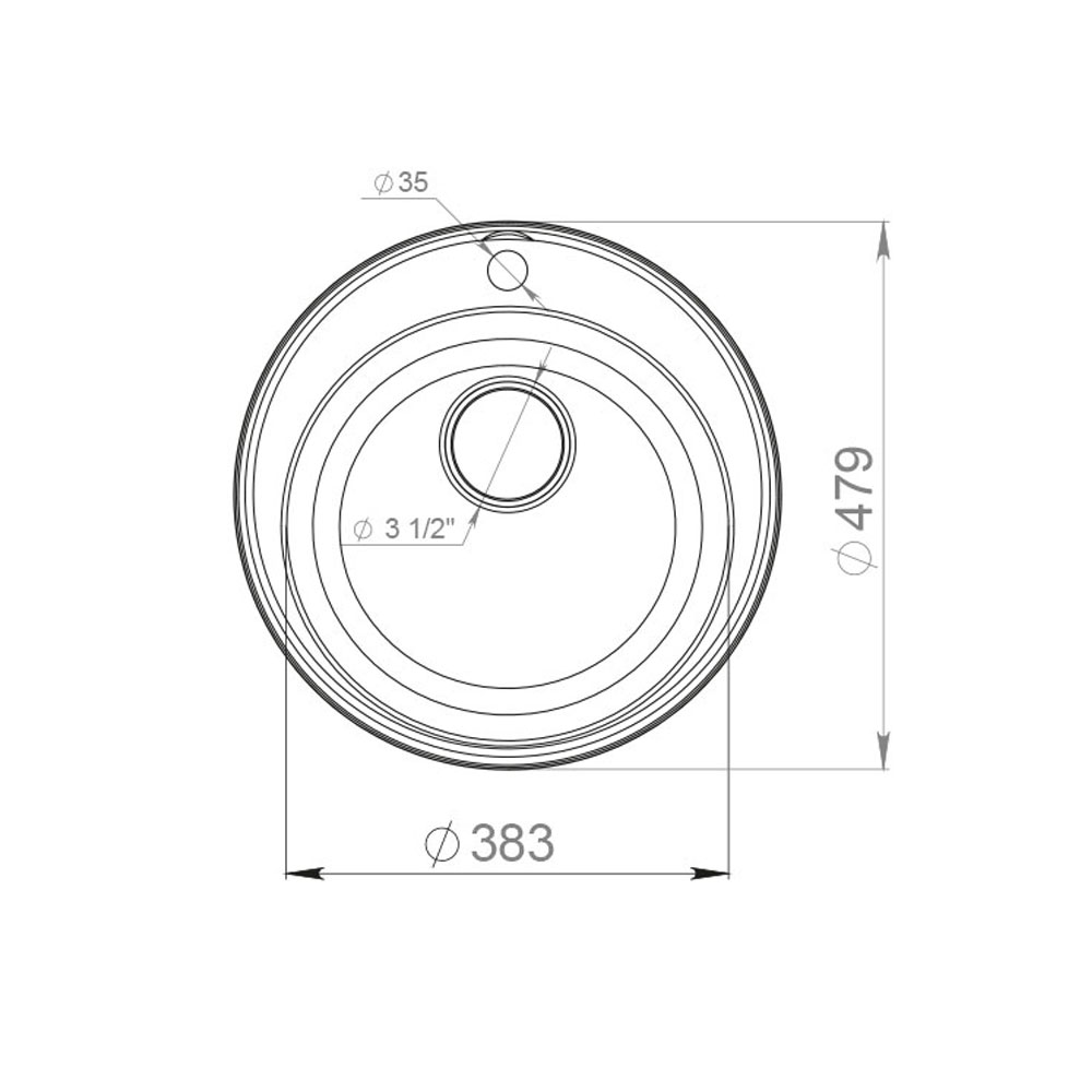 RQ13 антрацит Мойка кухонная прямоугольная Raiber  - Вид №2