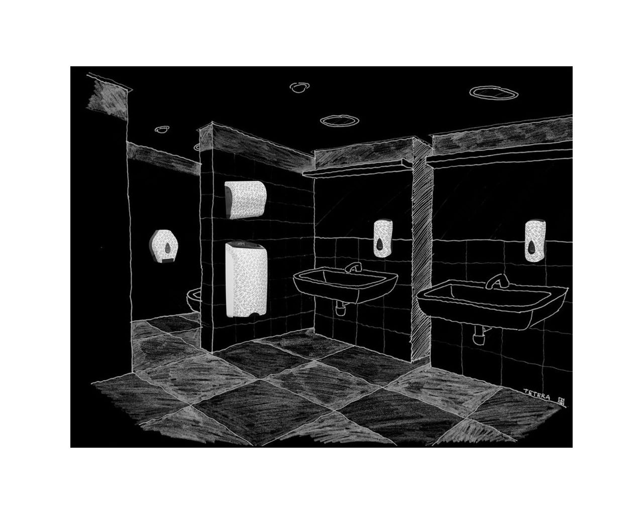 CUH308 UNIQUE SOLID CUT CHARMING LINE механический диспенсер для полотенец в рулонах Merida  - Вид №1