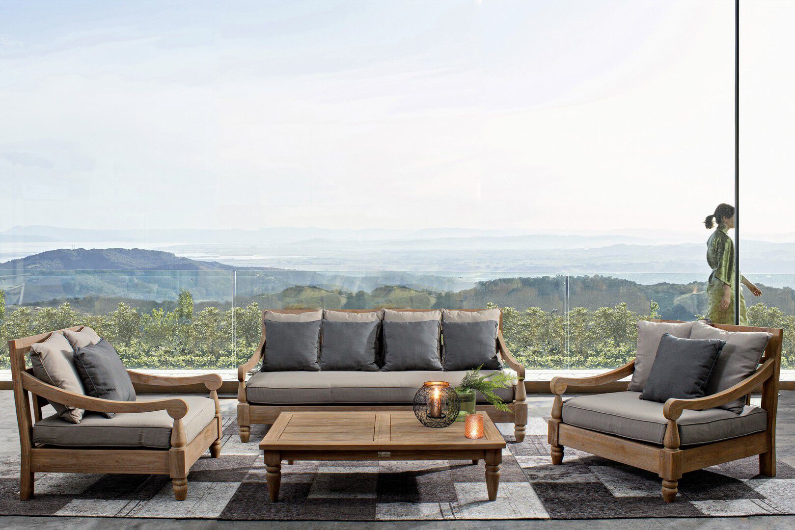 Съемное тканевое садовое кресло с подлокотниками BIZZOTTO Bali ARCH-00087694 - Вид №12