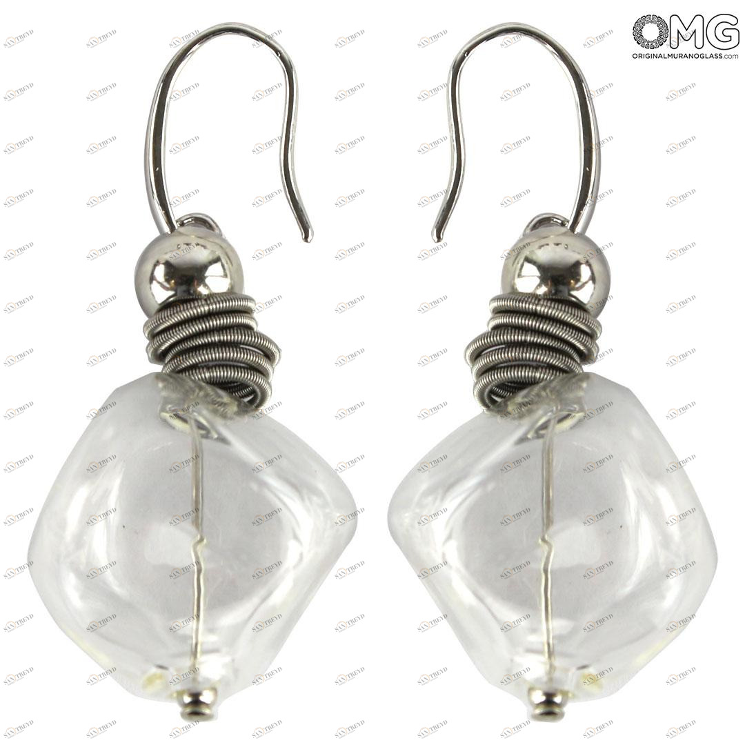 4667 ORIGINALMURANOGLASS Серьги Юнона - муранское стекло OMG 1 см 