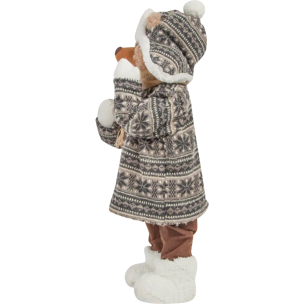 Фигурка декоративная «Мишка в свитере», 70 см, пластик, цвет серебристый RELANCE STLM-2174448 - Вид №2