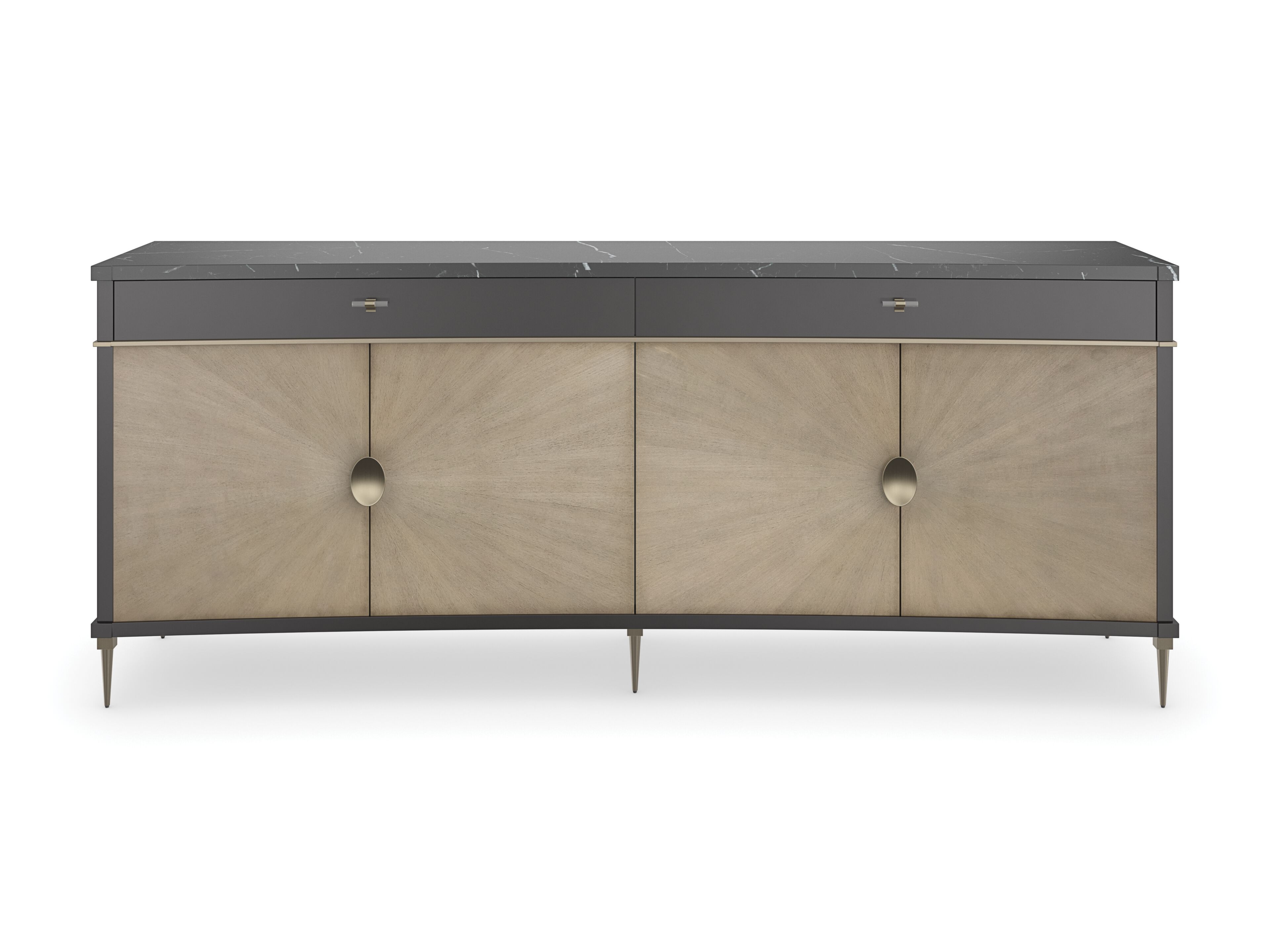 Мебель из дерева и мрамора Nero Marquina с распашными дверями Caracole ARCH-00000224