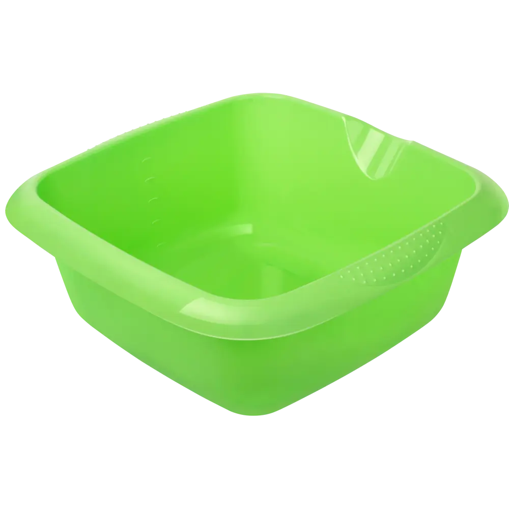 Таз квадратный Matrika 4.8 л пластик цвет зелёный MARTIKA STLM-2041588 - Вид №2