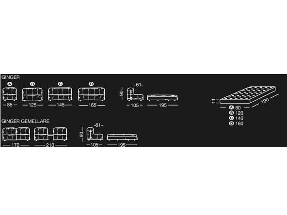 Двуспальный диван-кровать из ткани Milano Bedding GINGER ARCH-00132071 - Вид №3