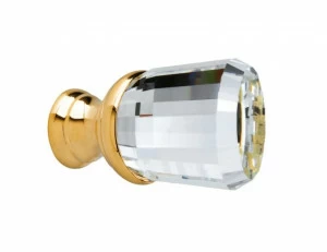 0Z5740.000.50 Ручка для шкафа диаметром 20 мм с кристаллами сваровски Яркий хром