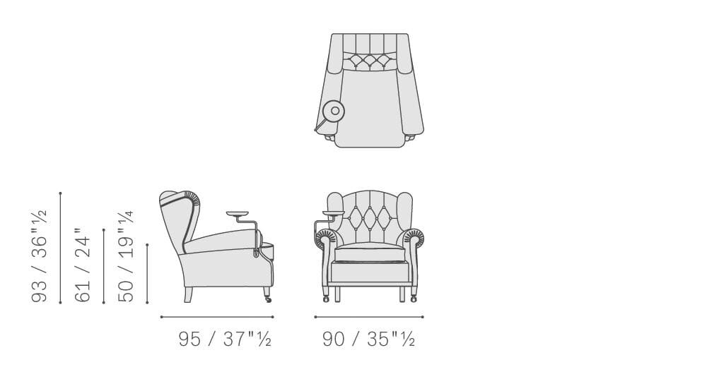 Кресло bergère Poltrona Frau коллекция-диваны и кресла ARCH-00028570 - Вид №13