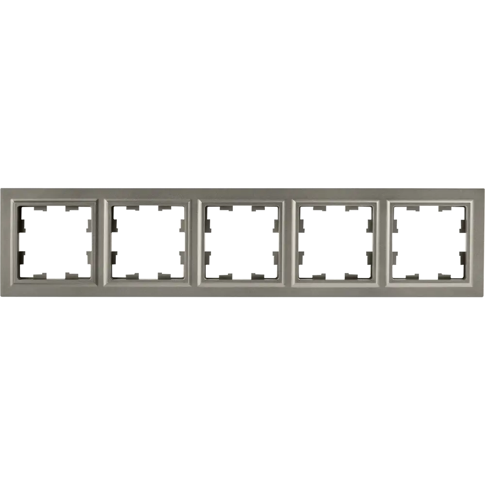 Рамка IEK Brite-5 для розеток и выключателей в стальном цвете 87761351 STLM-1106364
