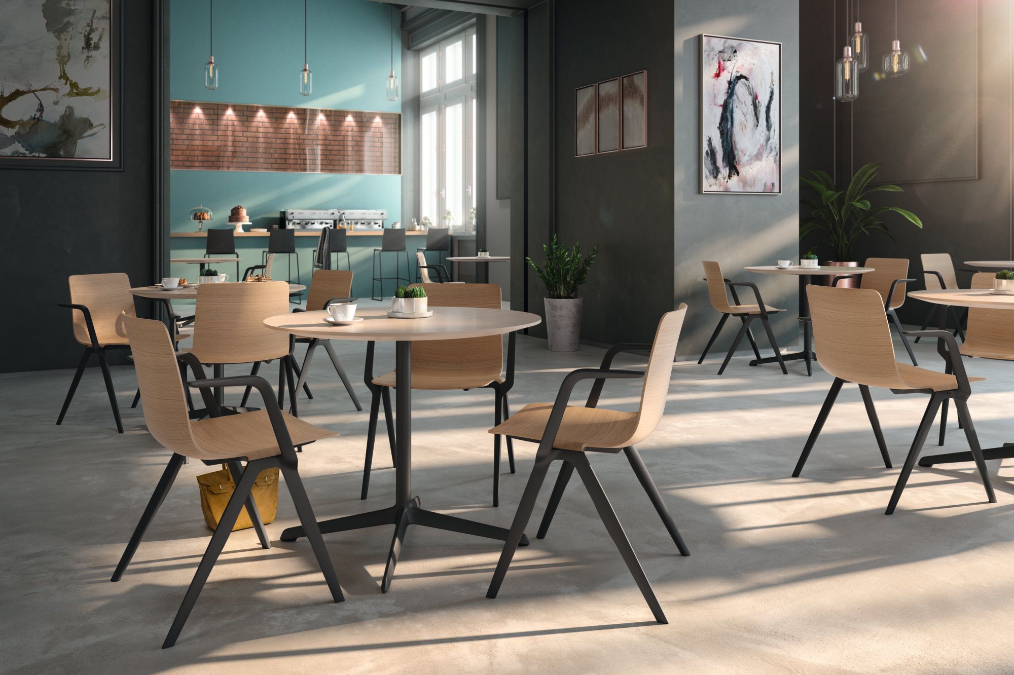 Штабелируемый стул с подлокотниками Brunner A-Family ARCH-00118008 - Вид №1